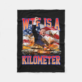 WTF is een kilometer lange Donald Trump grappige T Fleece Deken