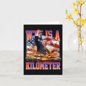 WTF is een kilometer lange Donald Trump grappige T Kaart (Gele Bloem)