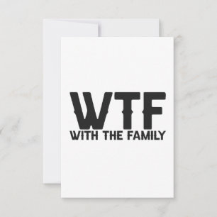 WTf met de familie Funny Summer Vakantie overeenko Bedankkaart