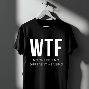 WTF minimalistisch typografisch ontwerp T-shirt