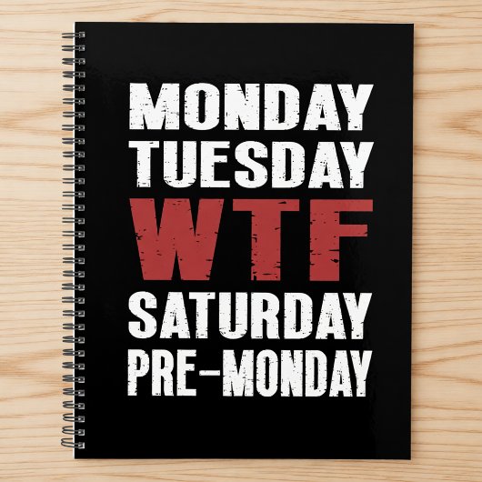 WTF ongedateerde maandelijkse weekplanner Planner