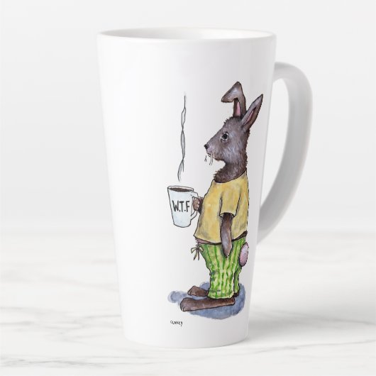 WTF Rabbit latte mug (Angle droit)