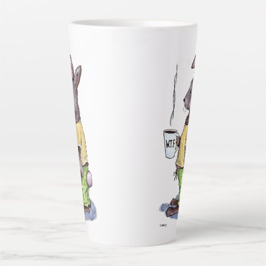 WTF Rabbit latte mug (Devant)