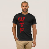 WTF Red Dragon Mn Jersey T-shirt in het zwart (Voorkant volledig)