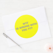WTF... RONDE STICKER (Envelop)