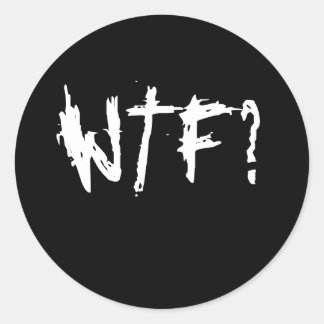 WTF? RONDE STICKER