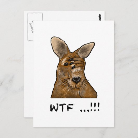 WTF Skippy! Funny Kangaroo Cadeaus en accessoires Briefkaart (Voorkant / Achterkant)