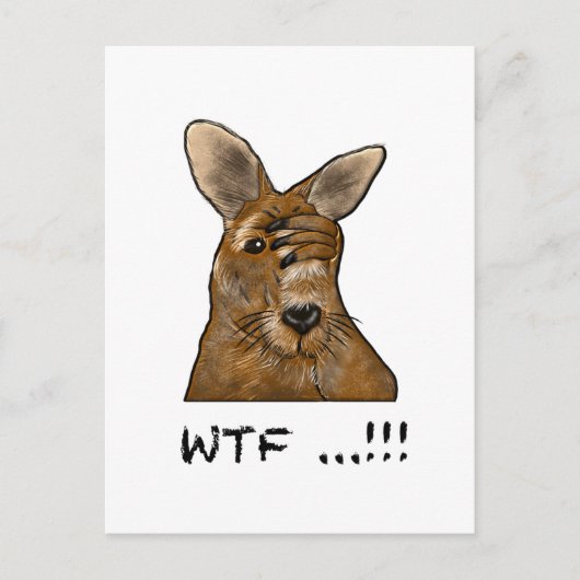 WTF Skippy! Funny Kangaroo Cadeaus en accessoires Briefkaart (Voorkant)