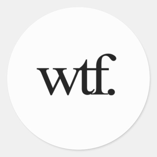 WTF-Stickers Ronde Sticker (Voorkant)
