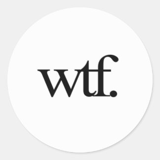 WTF-Stickers Ronde Sticker