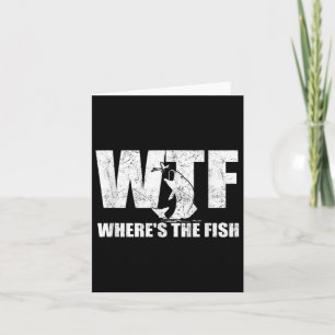 Wtf waar de vis Mannen grappige Vist geschenken va Kaart