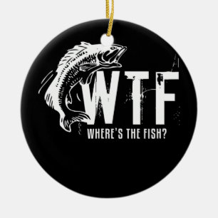 WTF Waar de vis-Mannen schaars Gevist zijn Keramisch Ornament