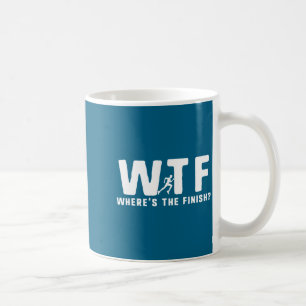Wtf Waar is de finish Funny Running Koffiemok