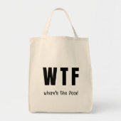 WTF Waar is de Food Grappige Herbruikbare Kruideni Tote Bag (Voorkant)