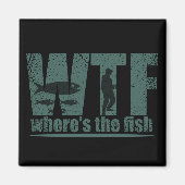 WTF waar is de vis grappig vissen Magneet (Voorkant)