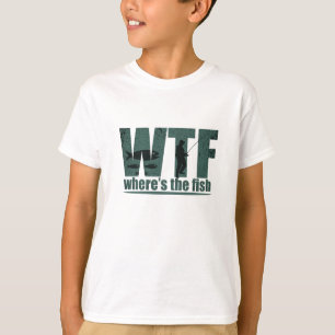 WTF waar is de vis grappig vissen T-shirt