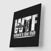 WTF waar is de vis grappig vissen Vierkante Klok (Hoek)