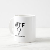 WTF Waar Is De Vis Grappige Vissen Koffiemok (Voorkant links)