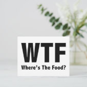 WTF Waar is het eten? Briefkaart (Staand voorkant)