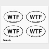 WTF Welkom in Florida Ovale Sticker (Vel)