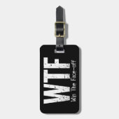 WTF: Win The Face-off (Hockey) Bagagelabel (Voorkant verticaal)