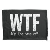 WTF: Win The Face-off (Hockey) Kussensloop (Voorkant)