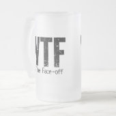 WTF: Win The Face-off (Hockey) Matglas Bierpul (Voorkant links)