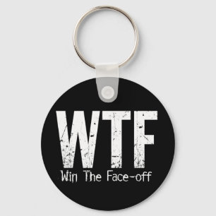 WTF: Win The Face-off (Hockey) Sleutelhanger