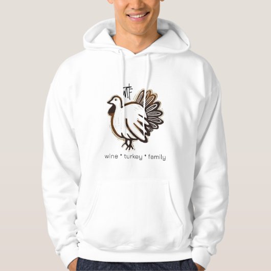 WTF Wine Turkey Sweat - shirt à capuche de famille (Devant)