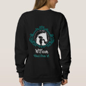 WTFarm Vrouwen zwart sweatshirt voor en achter (Achterkant)