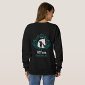 WTFarm Vrouwen zwart sweatshirt voor en achter (Achterkant volledig)