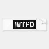 WTFO BUMPERSTICKER (Voorkant)