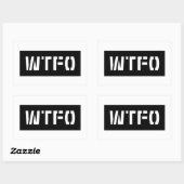 WTFO RECHTHOEKIGE STICKER (Vel)