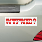 WTFWJD? BUMPERSTICKER (Op auto)