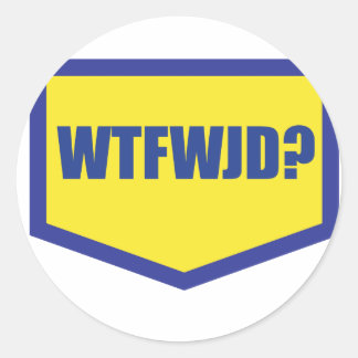 WTFWJD RONDE STICKER