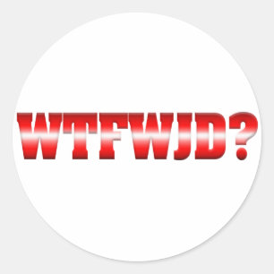 WTFWJD? RONDE STICKER