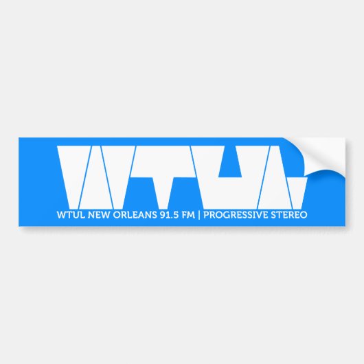 WTUL Radio Station Bumpersticker (Voorkant)