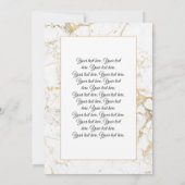 Wu/goudmarmer, DIY Blk Name Monogram Bericht Kaart (Achterkant)