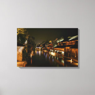 Wu Town in China Canvas Afdruk