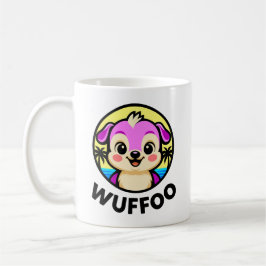 Wuffoo Avonturen Cute Kawaii Puppy animatie logo Koffiemok