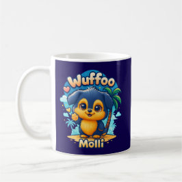 Wuffoo Molli Cute Kawaii Puppy Tropical Island  Koffiemok