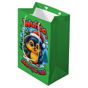 Wuffoo Molli Prettig Kerstfeest Kawaii 3D Medium Cadeauzakje
