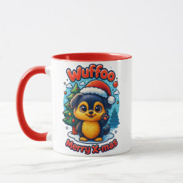 Wuffoo Molli Prettig Kerstfeest Kawaii 3D Mok