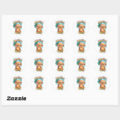 Wuffoo Roony Cute Kawaii Puppy Tropical stickers (Feuille)