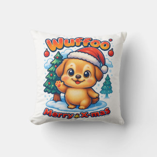 Wuffoo Roony Prettig Kerstfeest Kawaii 3D Feestdag Kussen