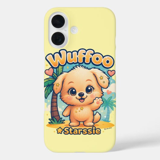 Wuffoo Starssie Kawaii Puppy Tropical Island Case-Mate iPhone Case (Achterkant)
