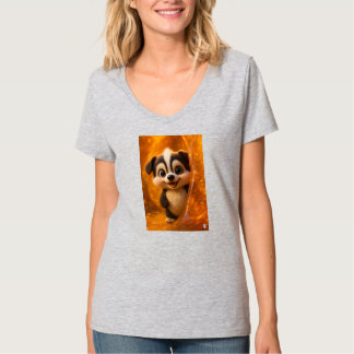 Wuffoo Surffie Schattige Kawaii Hond Amber T-shirt
