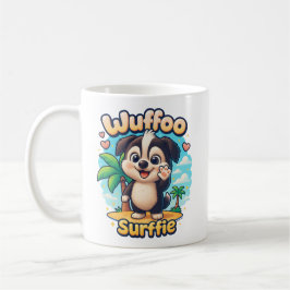 Wuffoo Surffie Schattige Kawaii Hond Tropisch Eila Koffiemok