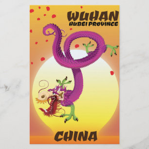 Wuhan provincie Hubei china draak Briefpapier