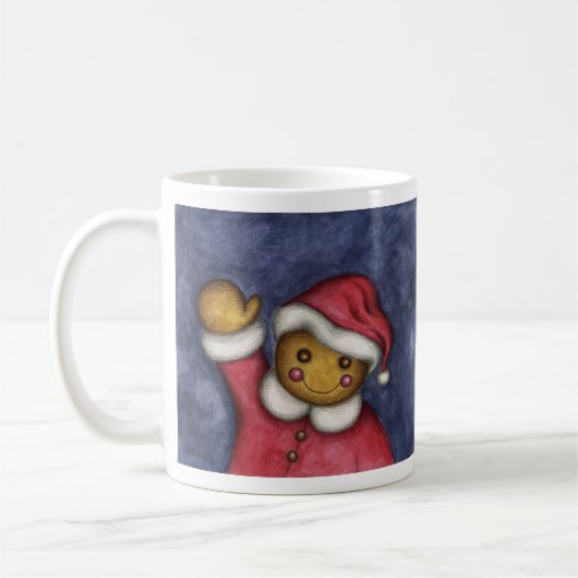 Wuivende peperkoek Man Boy Kerstman Mok (Links)